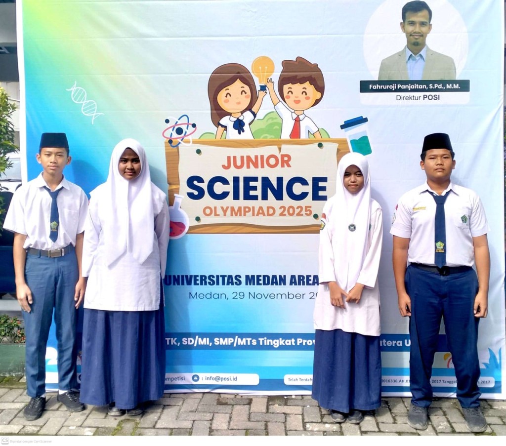 MTsN 3 Deli Serdang Utus 4 Peserta Didik Ikuti Olimpiade Junior Sience Olympiad (JSO) POSI Tahun 2025