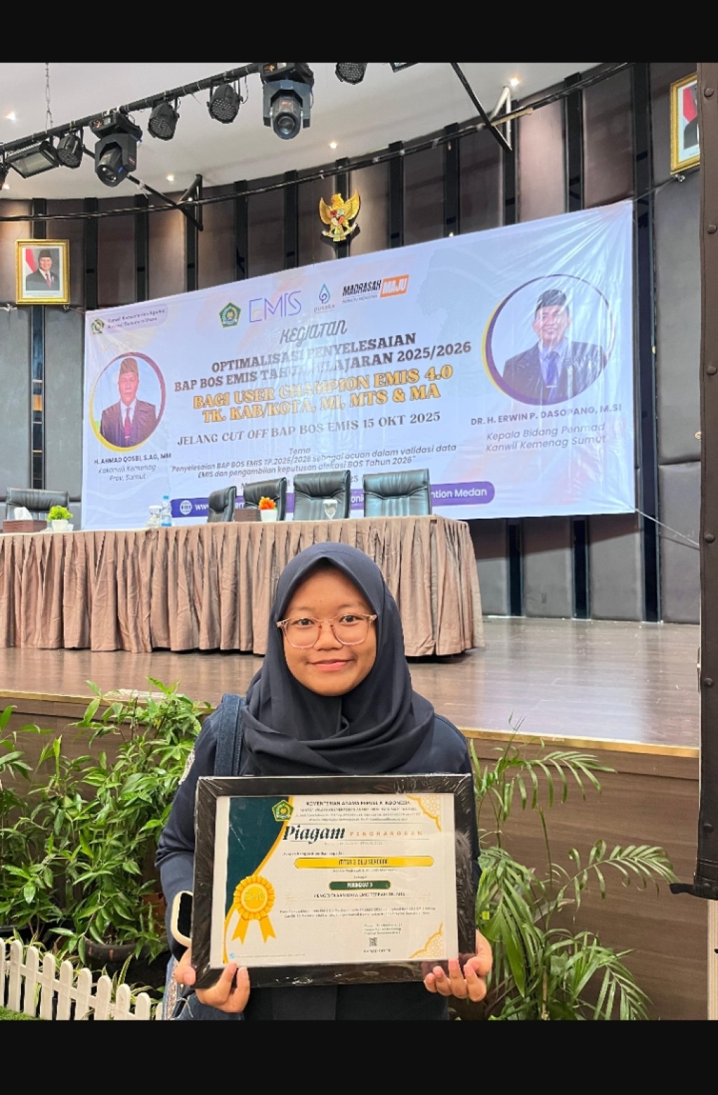 MTsN 3 Deli Serdang Raih Peringkat 3 Pengelolaan Data EMIS Terbaik Tingkat MTs Provinsi Sumatera Utara