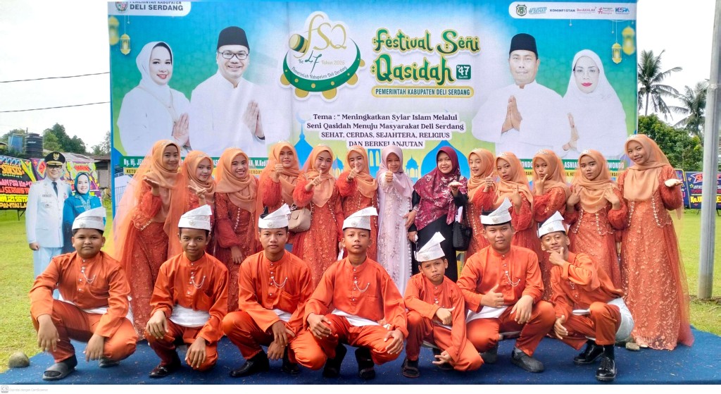 Nasyid Qasidah MTsN 3 Deli Serdang Ikut Festival LASQI Ke-47
