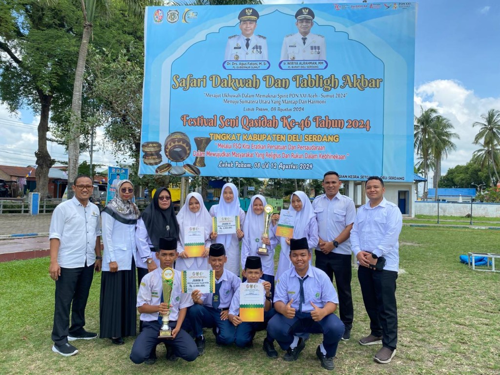 Tim Qasidah MTsN 3 Deli Serdang Raih Juara Lomba Festival Seni Qasidah Ke-46